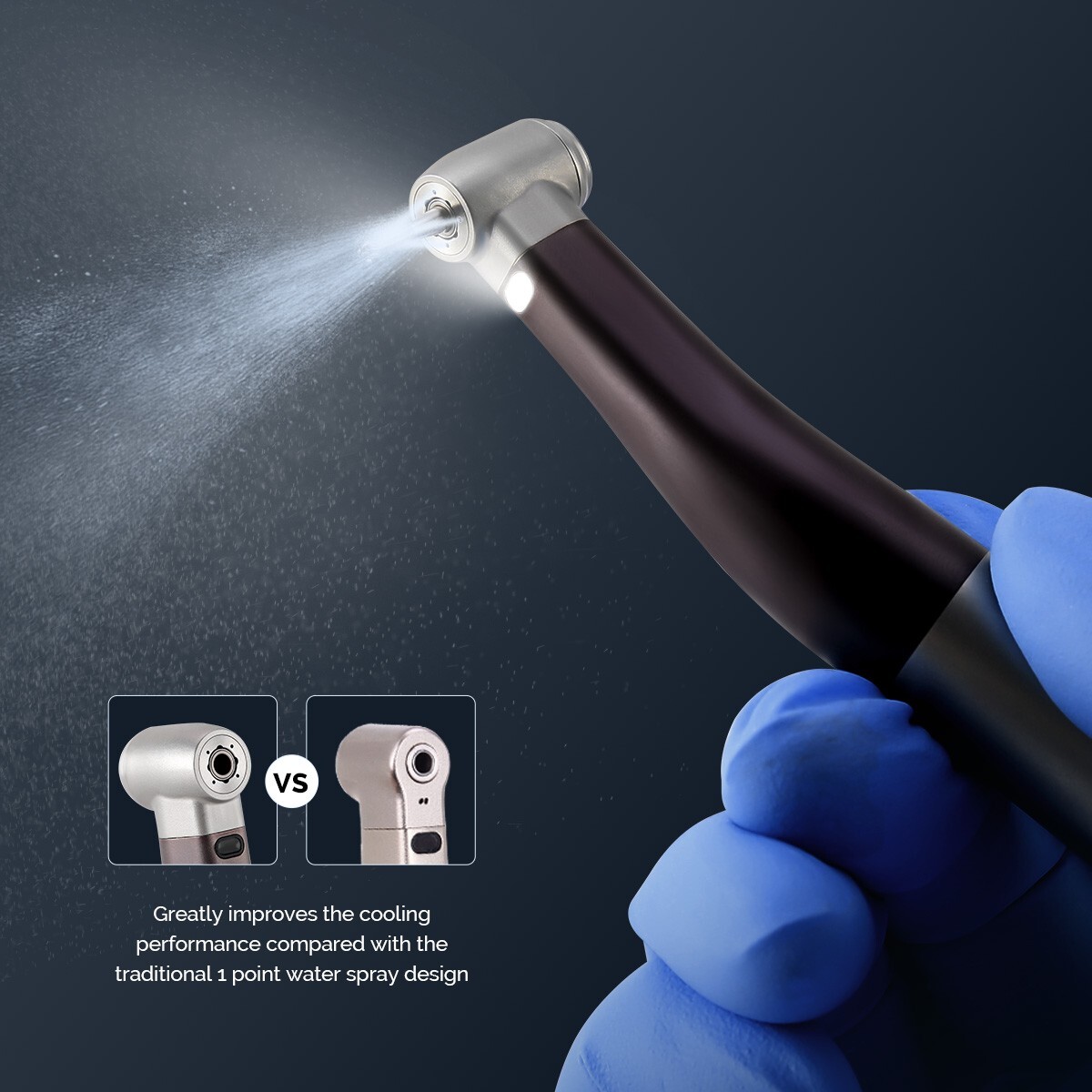 Dental LED Brushless Electric Micro Motor 1:5 Increasing Contra Angle Handpiece