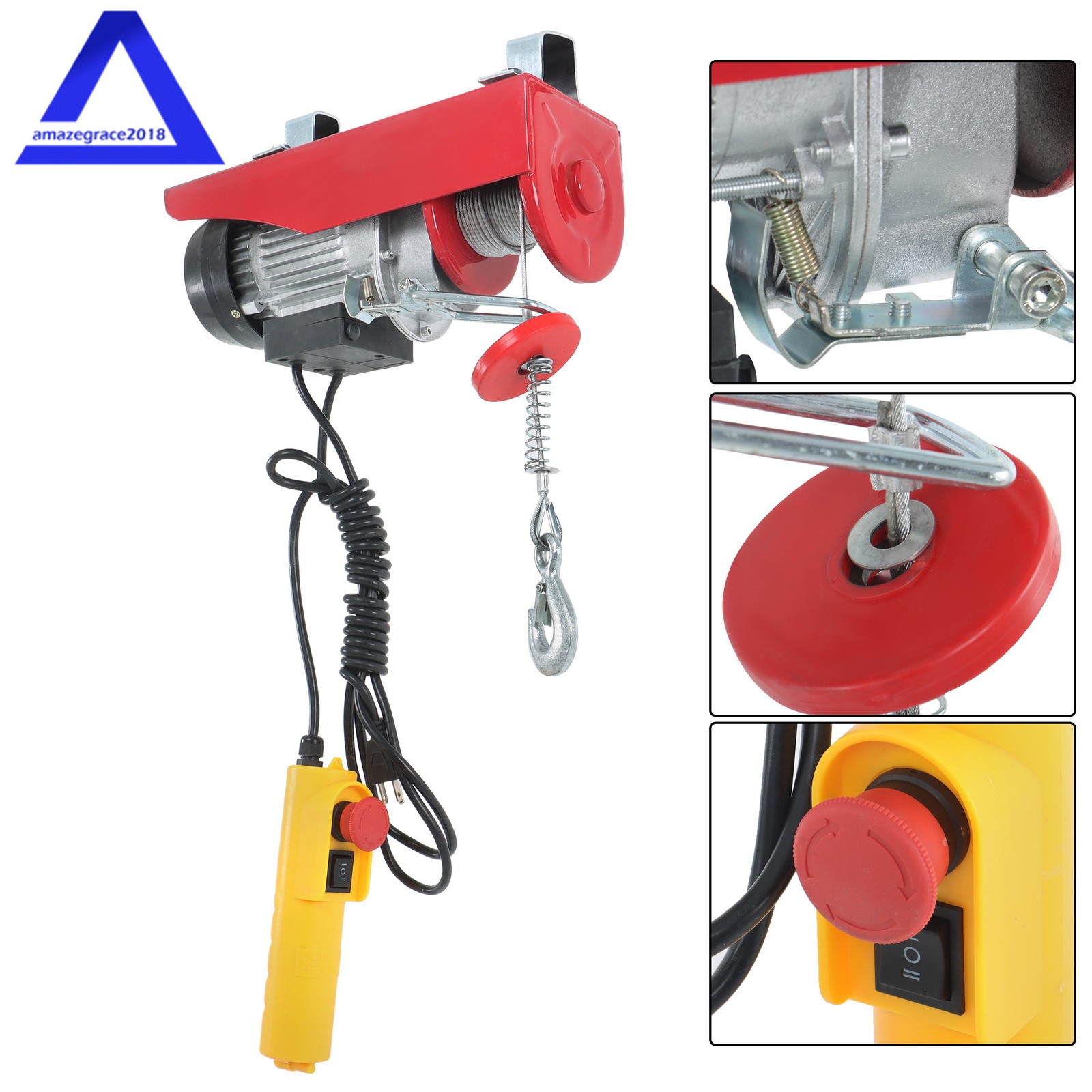 PA200 Mini Electric Hoist 110v 440lbs/200kg 6.6ft/2m Wired Remote Control