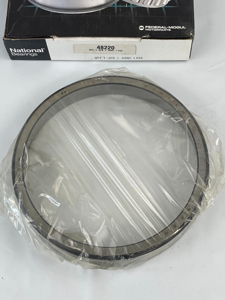 48220 National boxed Bearing Race as shown, See Pics part is stamped TIMKEN USA