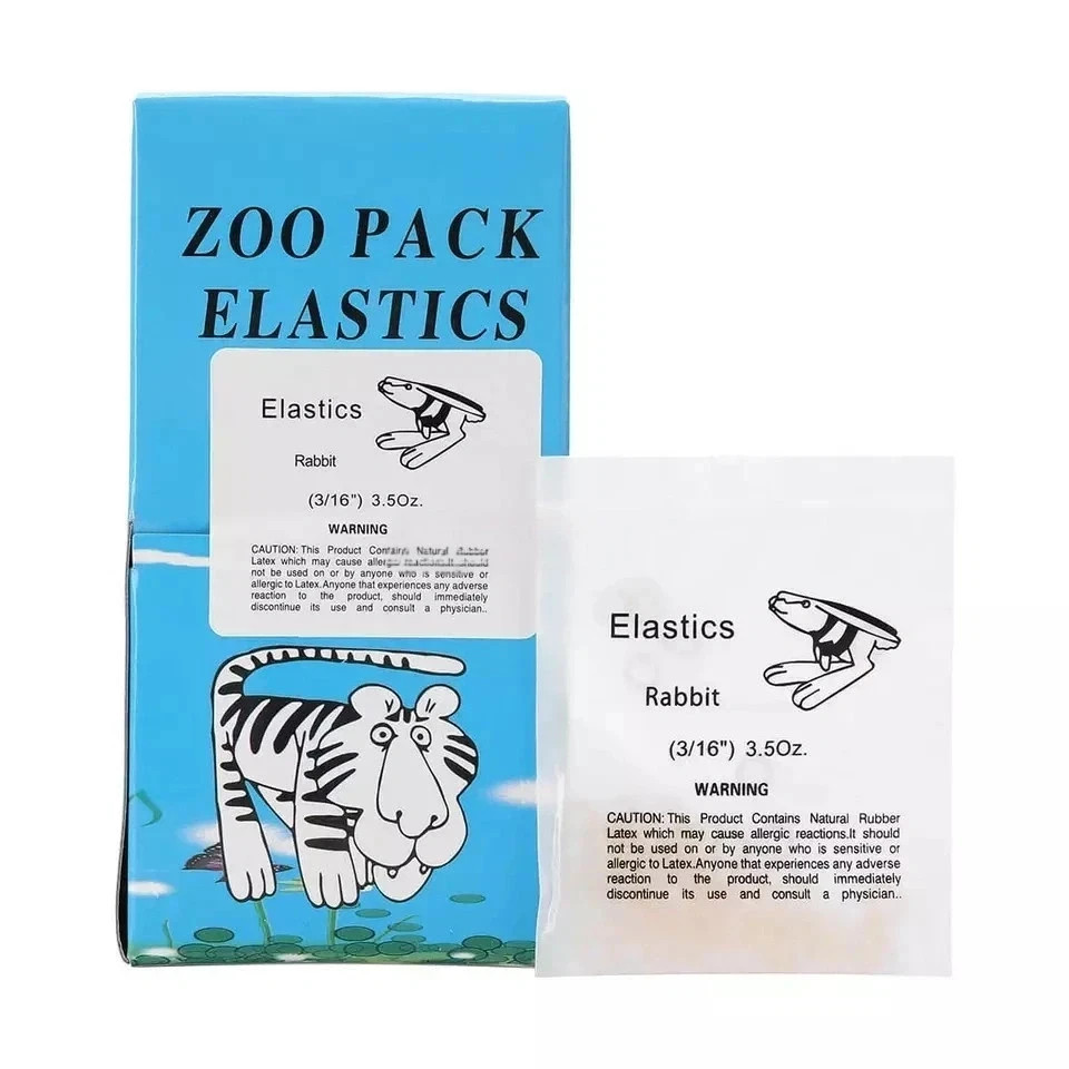 100 Pcs/Bag Dental Elastics Ligature Ties Latex Braces Orthodontic Rubber Bands