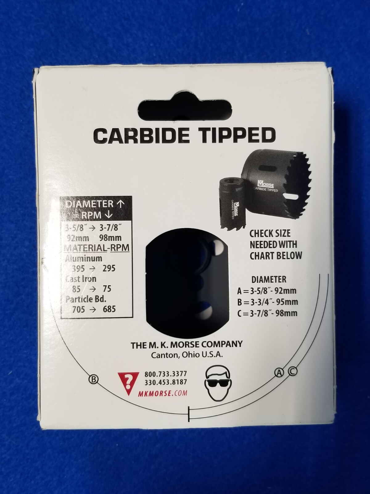 Morse MHST60 Carbide Tip Hole Saw 3-3/4” 95MM