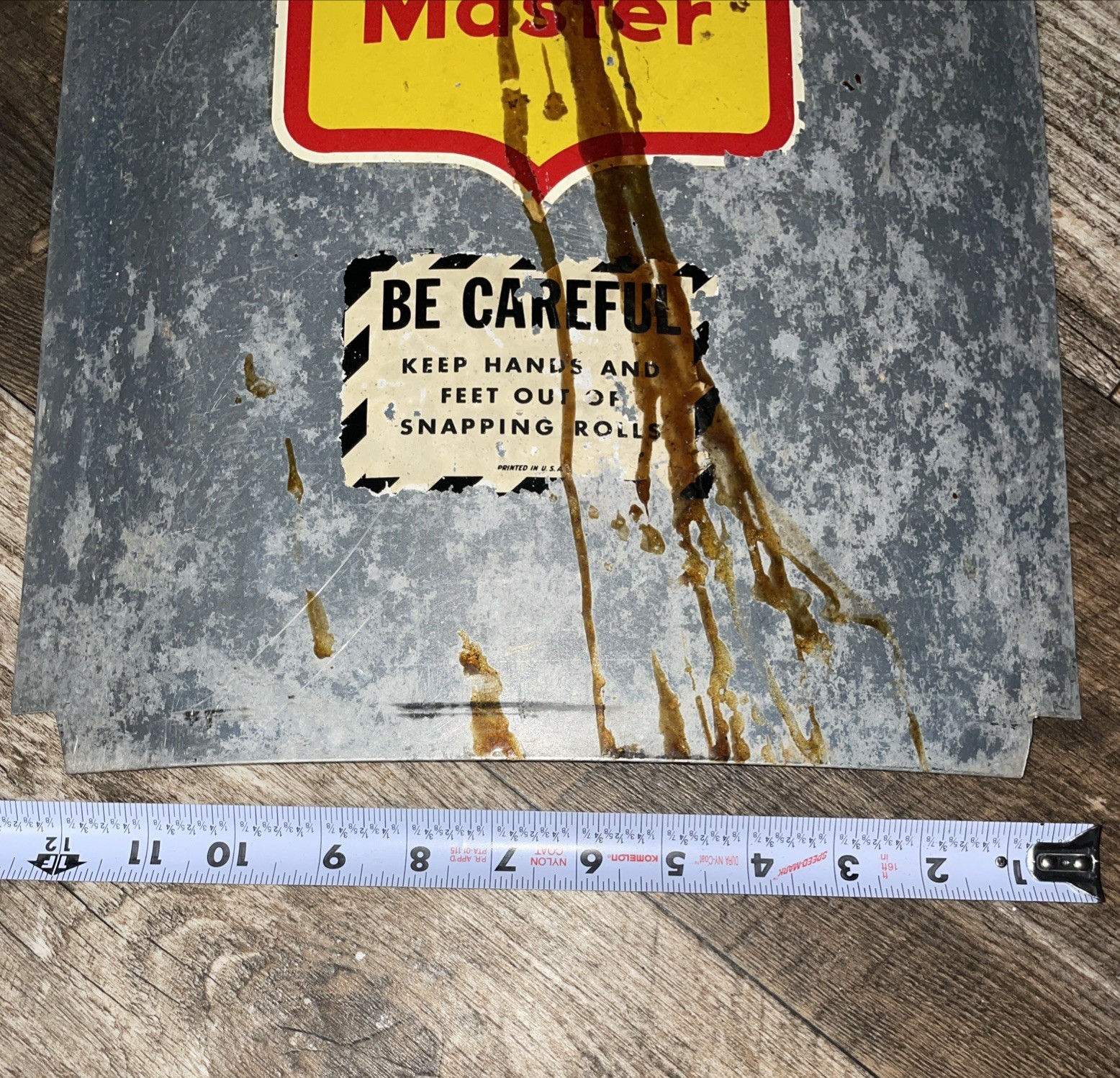 Oliver Corn Master Access Safety Panel Vintage