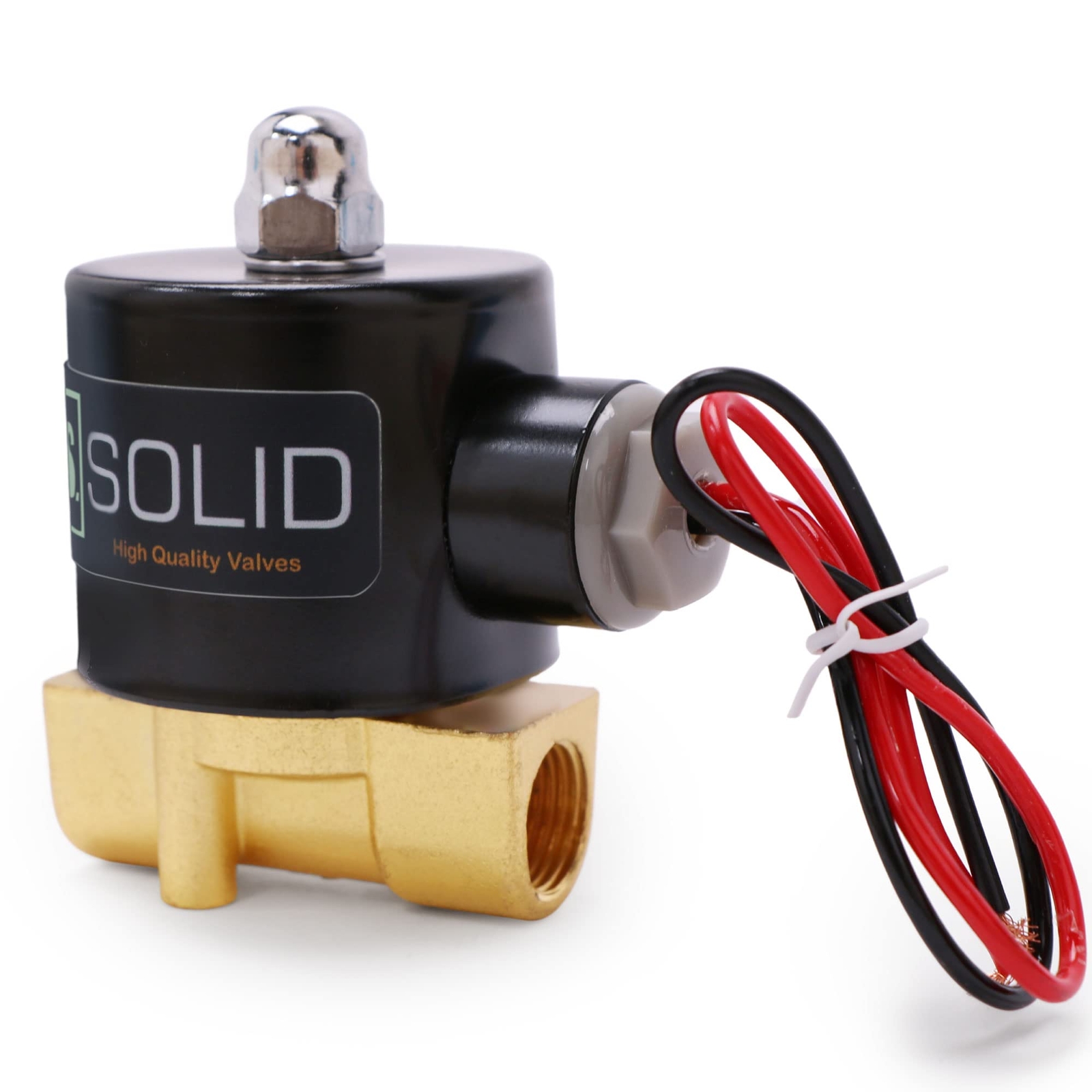 U.S. Solid Zinc-Alloy Solenoid Valve 3/8″ Electric Water Valve DC 12V NBR Seal