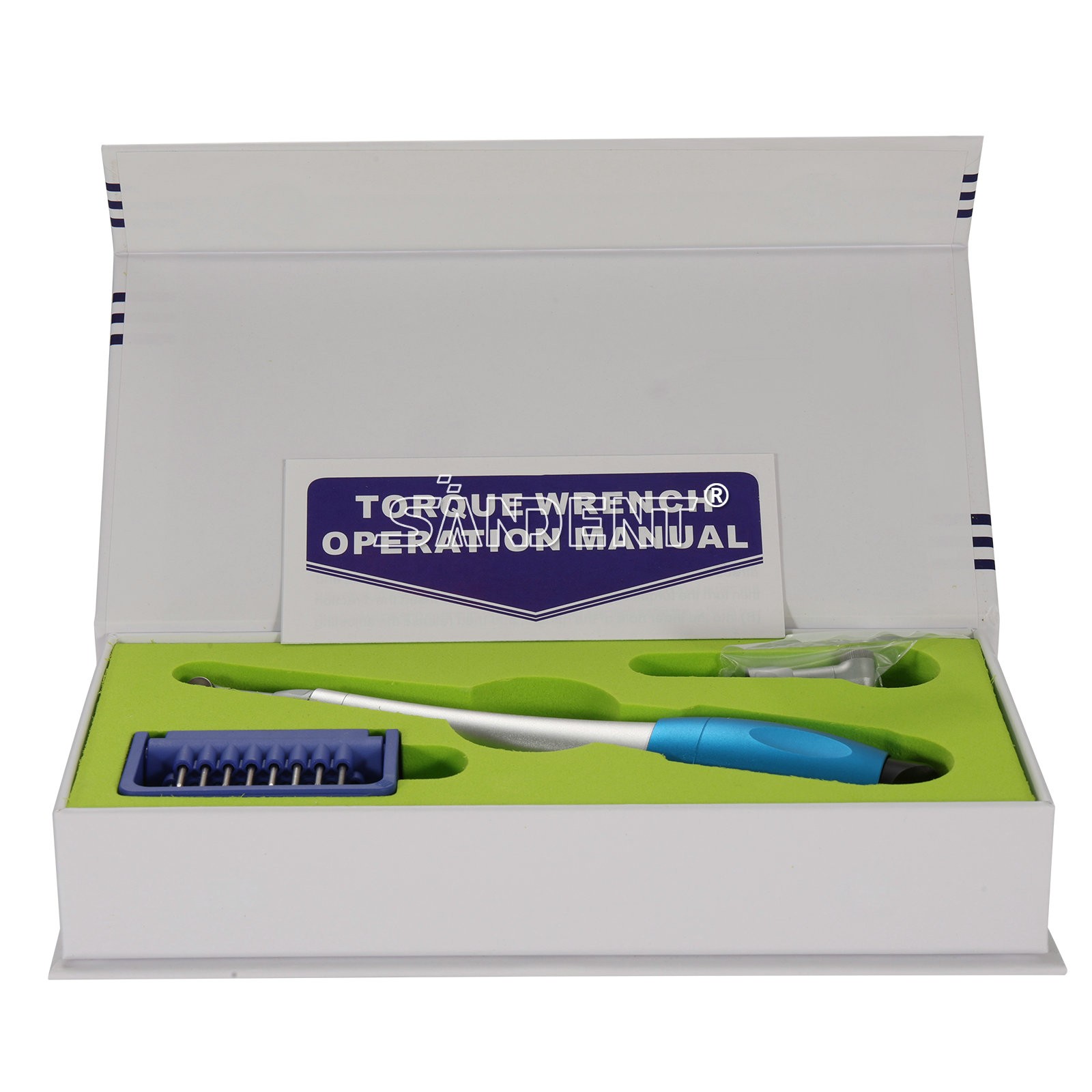 Dental Universal Implant Kit Torque Wrench Contra Angle Handpiece& 16pcs Drivers