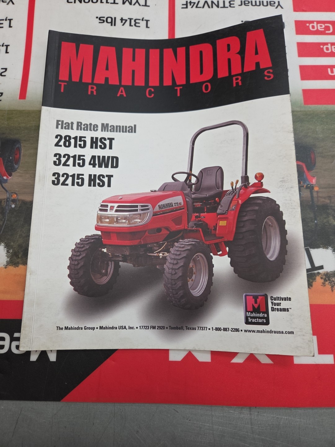 Mahindra 2815 3215 HST 4WD Flat Rate Manual DEALER ONLY PROVIDED SHOP BOOK
