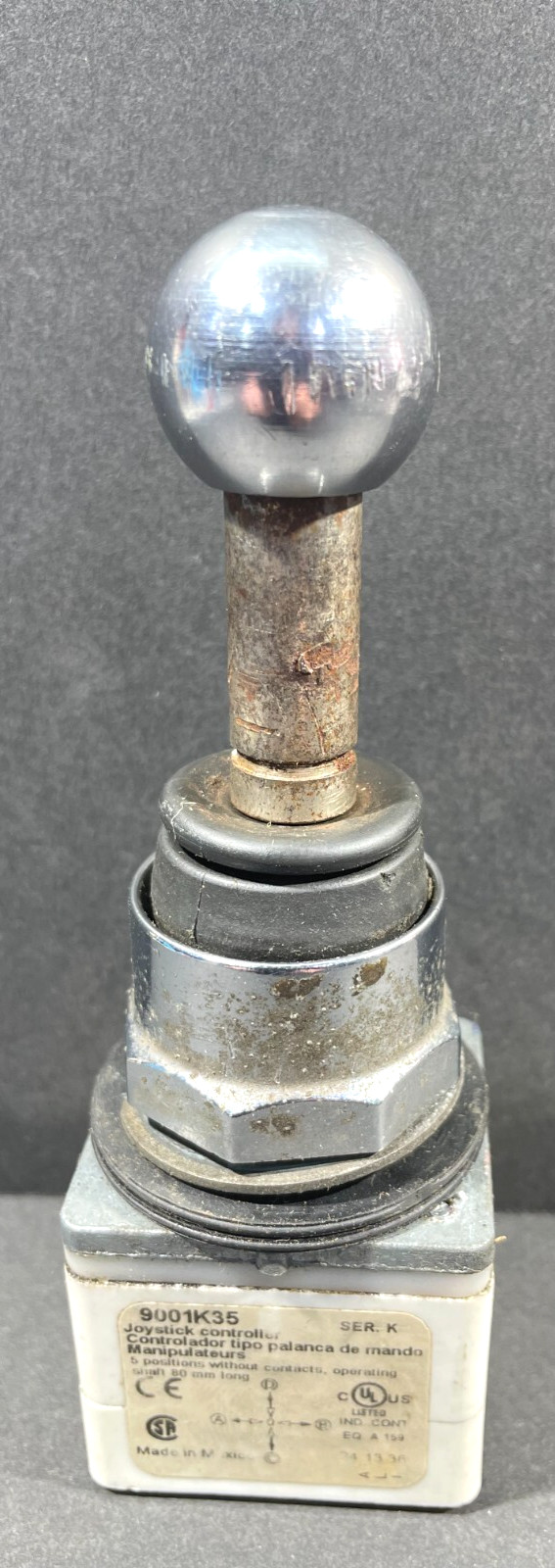 Square D 9001 K35 J Joy Stick Operator, Scratches & Missing Boot, Used & Checked