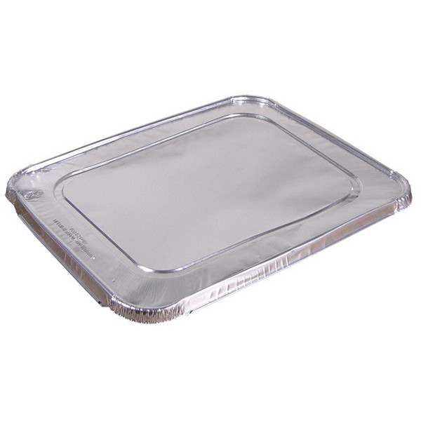 Pactiv Aluminum Rectangle Pan Lid For Half Size Steamtable Pan Silver | 100/Case