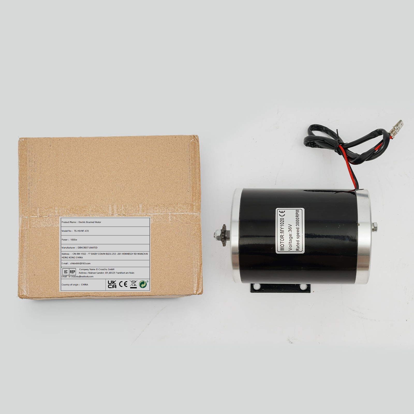 36V 1000W Brush Motor for Electric Scooter Quad Razor E-Bike Go-Kart MY1020