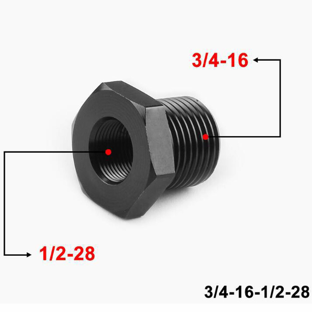 4PCS Steel Thread Adapter 1/2×28 to 5/8×24 / 3/4×16 /13/16×16 / 3/4 NPT US