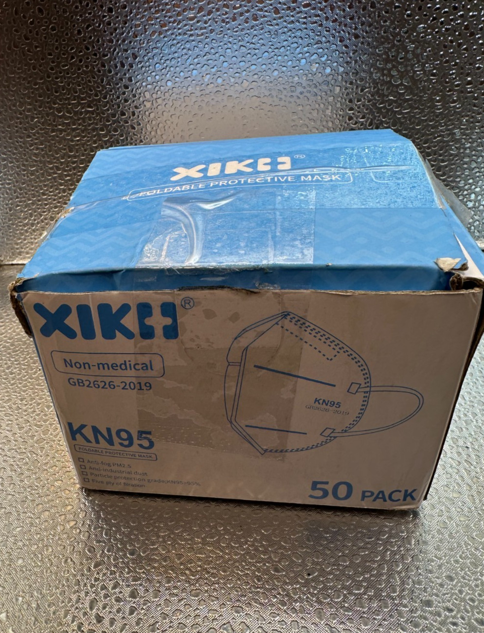 XIKII Foldable Protective Masks KN95 Non-Medical GB2626-2019 50 Pack