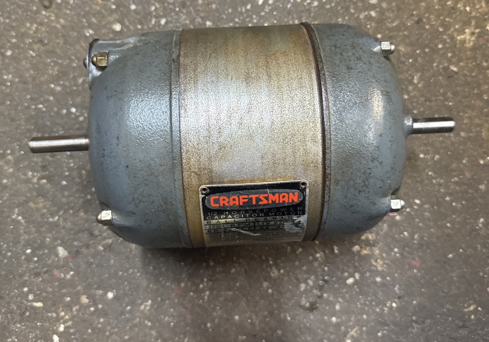CRAFTSMAN 1/2 Hp Electric Motor 1750 RPM 115V 8.2 AMP Model 115.6962 Read Ad