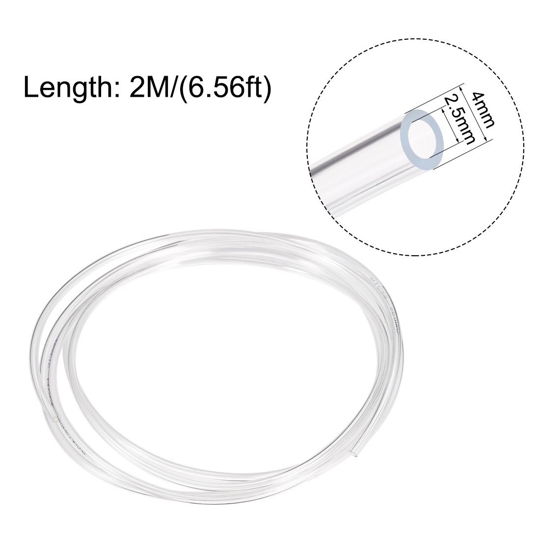 Pneumatic Hose Tubing 4mm OD 2.5mm ID Polyurethane PU Air Hose Pipe Tube 6.56ft