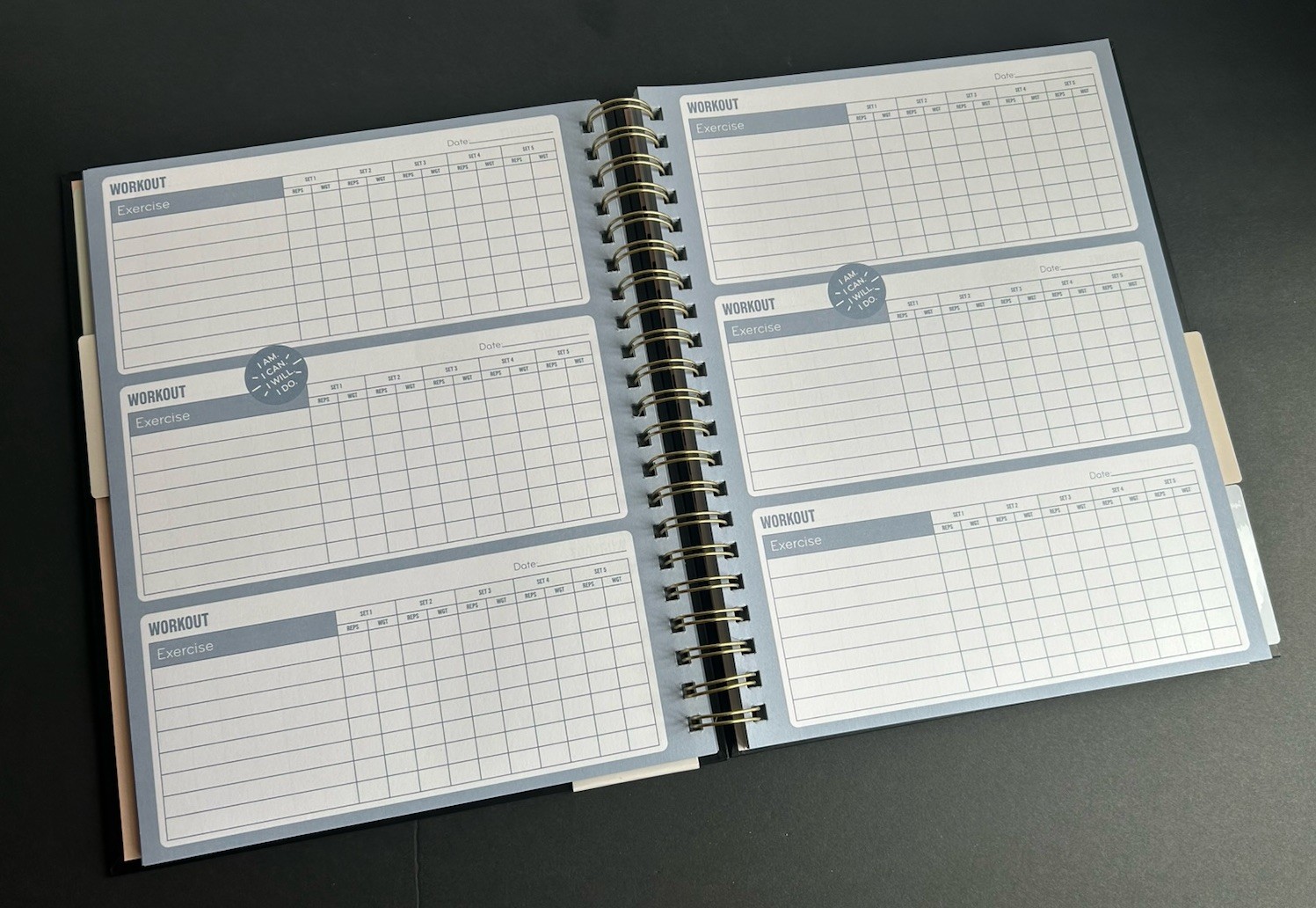 Undated Pembrook Wellness Planner Guided Fitness Workout Tracker Book Journal