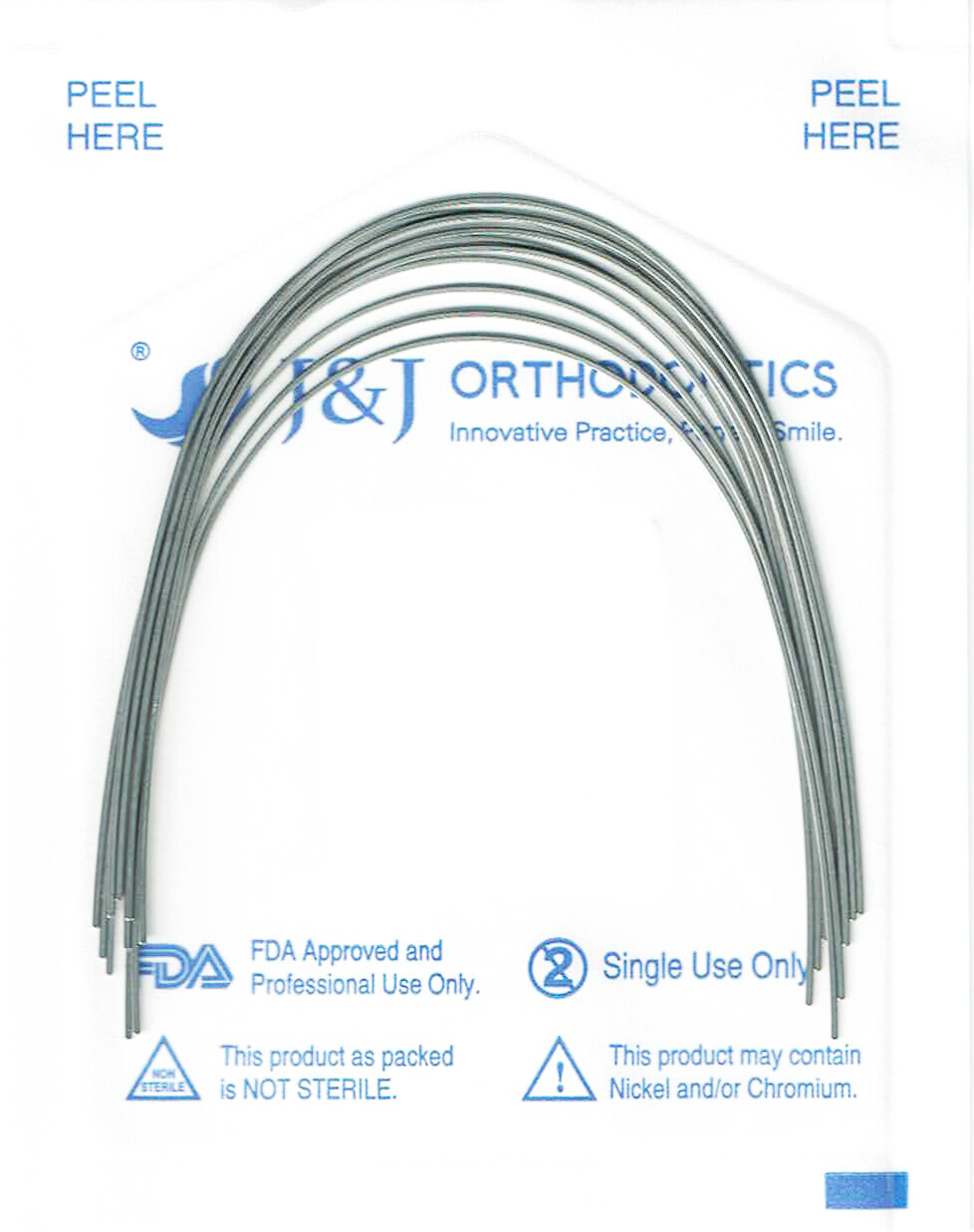 J&J Ortho™ Orthodontic NiTi Ultra Elastic Arch wire Round (10 pcs) Ovoid Natural