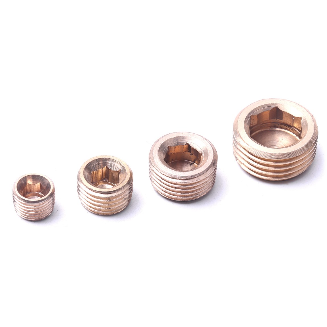 20PCS Pipe Plug 1/8″ 1/4″ 3/8″ 1/2″ Male Thread Hex Internal Head Socket Fitting