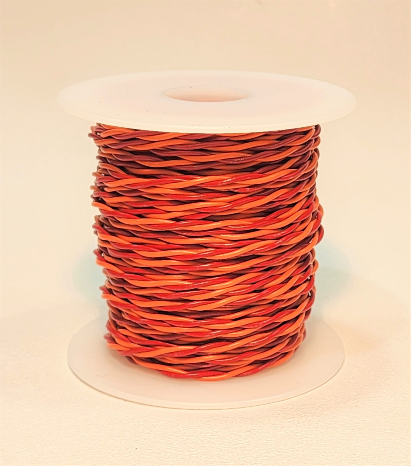 22 AWG UL1007 UL1569 Hook-up Wire RED & ORANGE Twisted Pair ~ 100 foot spools