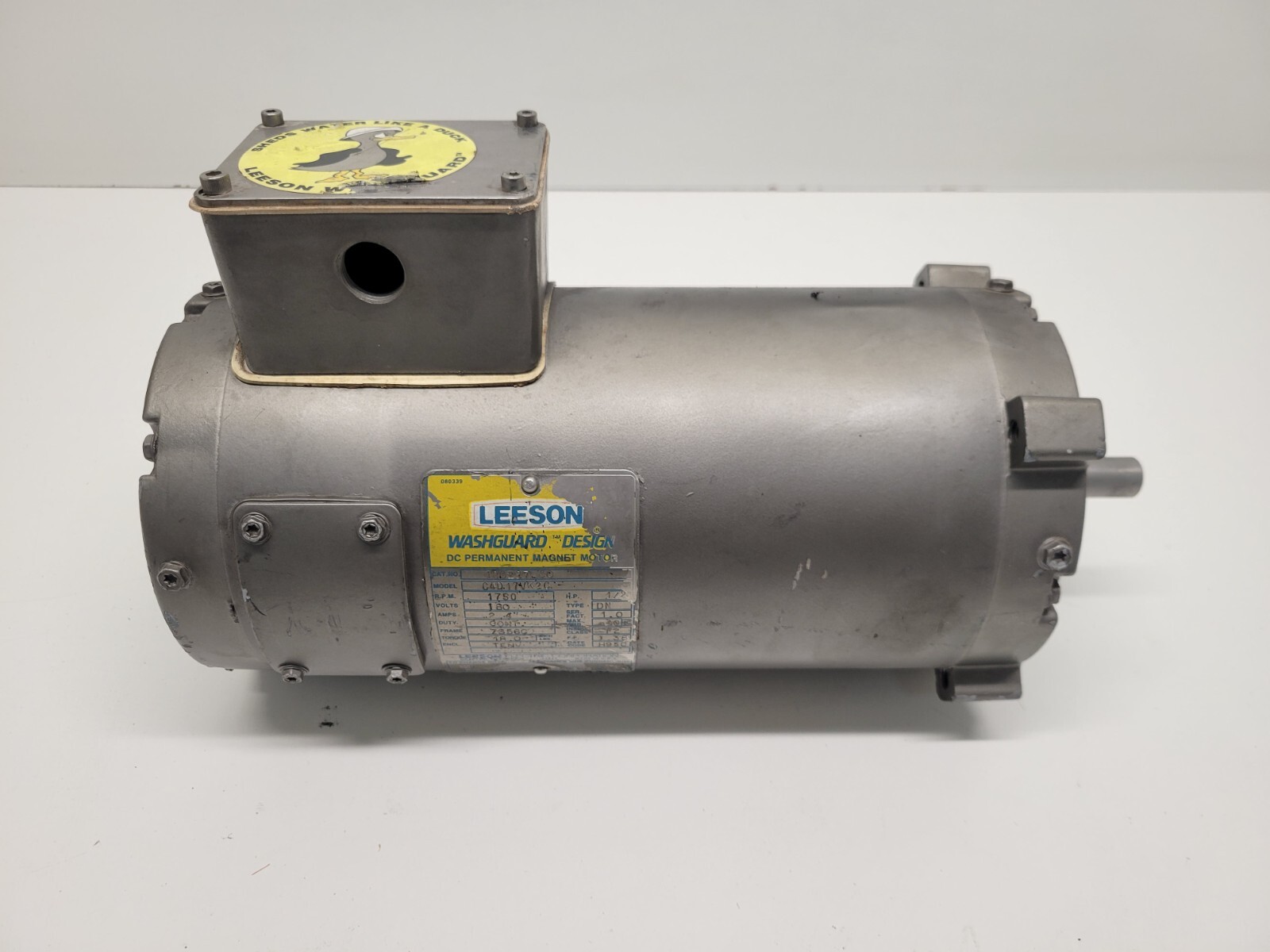 GOOD USED! LEESON WASHGUARD 180V 2.4A 1/2HP MOTOR C4D17VK2C 180227.00