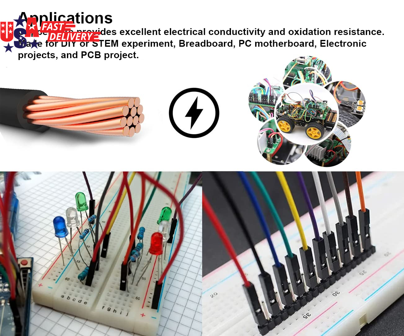 120Pcs Multicolored Dupont Wire 40Pin M/F, 40Pin M/M, 40Pin F/F Breadboard Jumpe