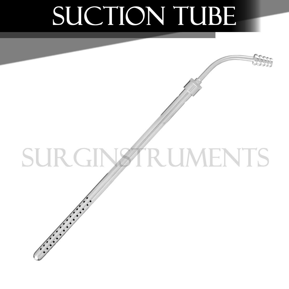 POOLE Suction Tube 30 French Curved Surgical Medical Instruments