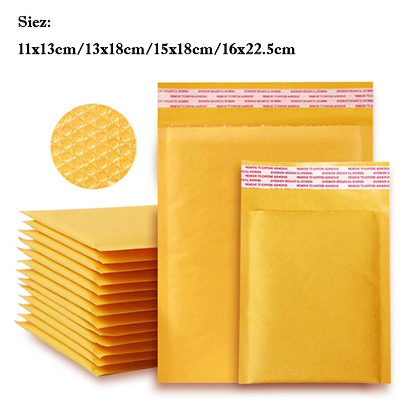 5pcs Kraft Paper Envelope Bubble Bag Unique Bubble Bag Express Delivery