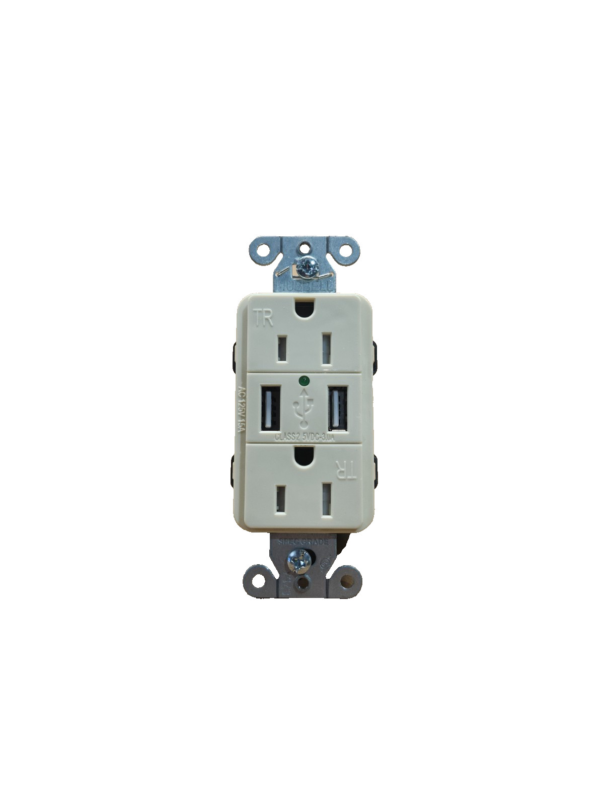 NEW IN BOX LOT OF 14 Hubbell USB Charger/Tamper-Resistant Receptacle USB15X2LA