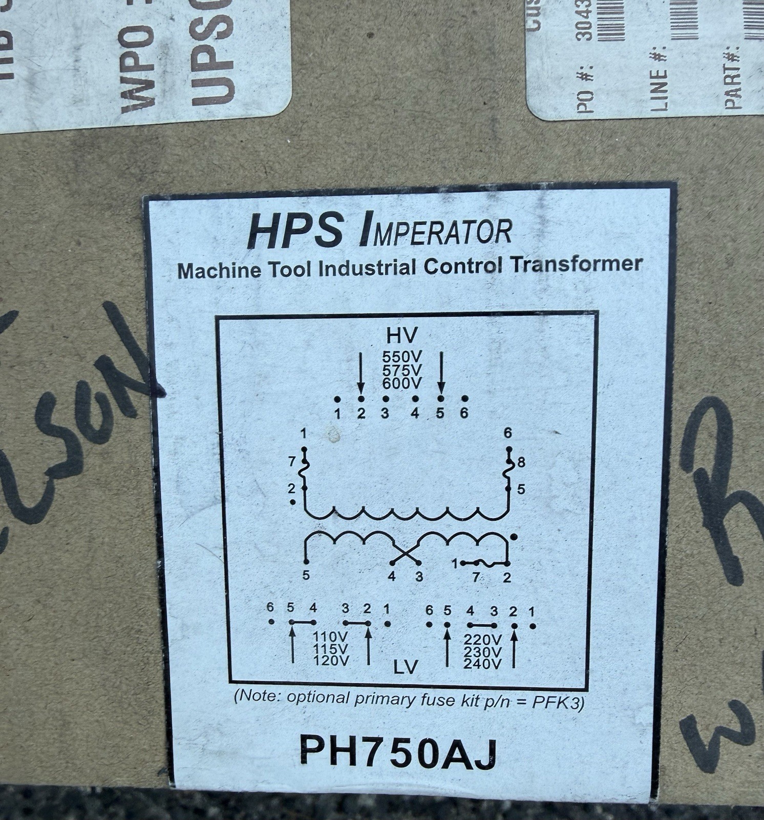 HAMMOND POWER SOLUTIONS PH750AJ 600V NSMP Sealed