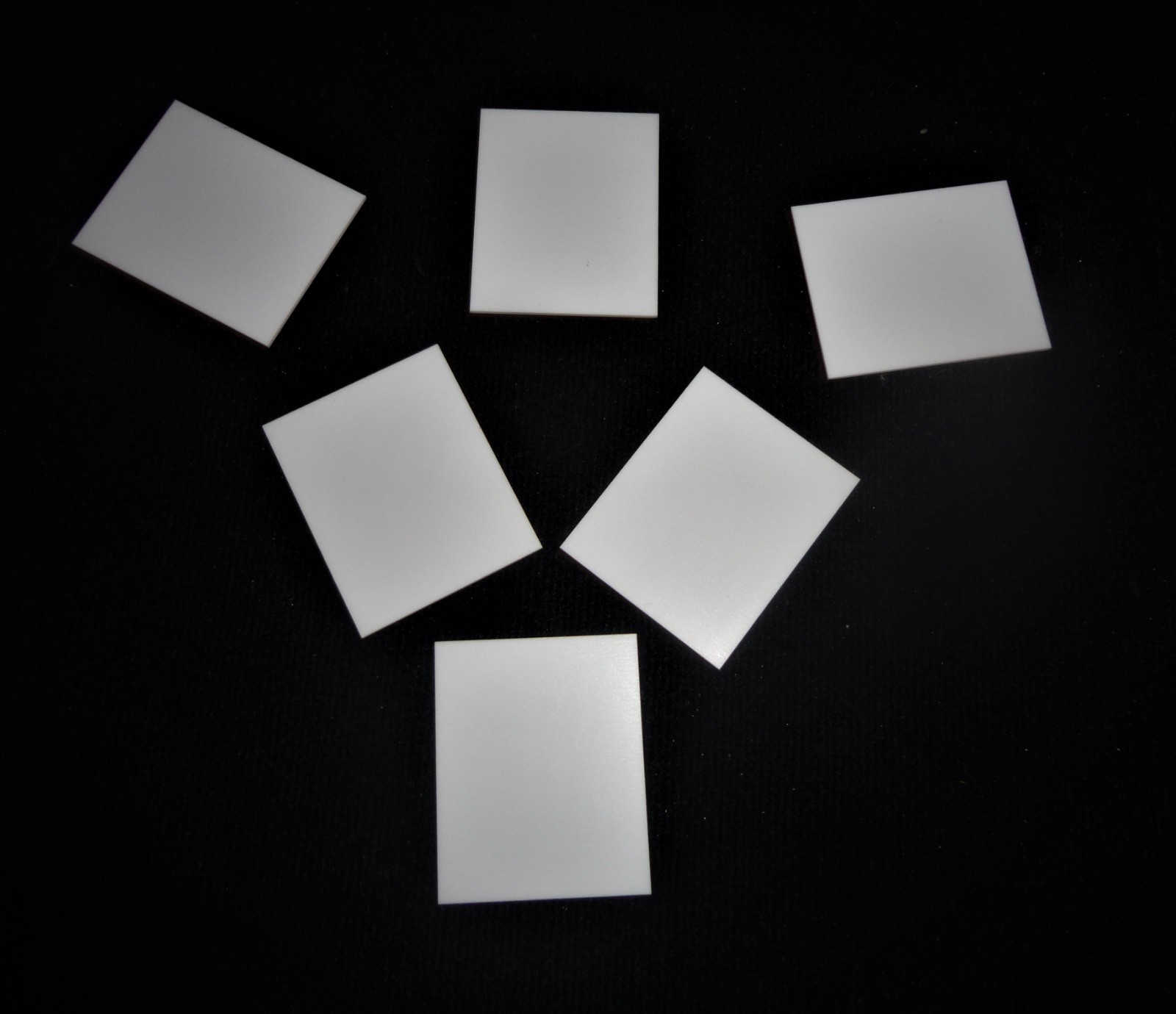 115 mm x 100 mm x 0.625 mm THICK ALUMINA CERAMIC SUBSTRATE 98.0 % No.: 514