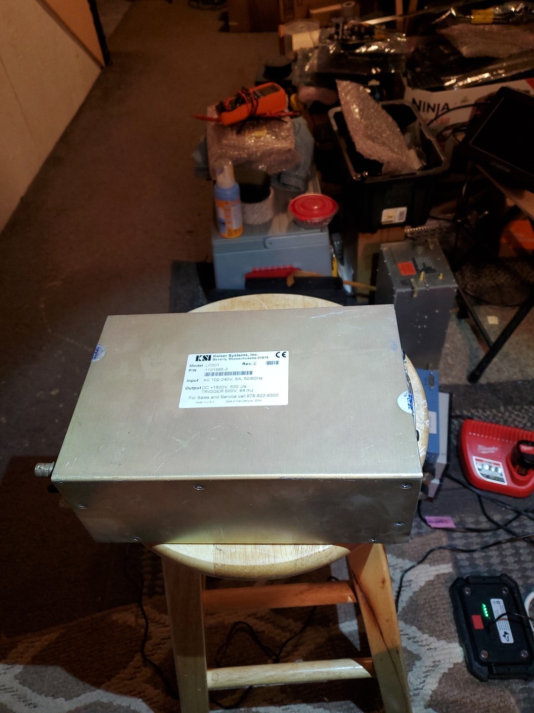 KAISER SYSTEMS LC501 REV E. 1800 VDC 500 J/s Trigger 600v , 84mj