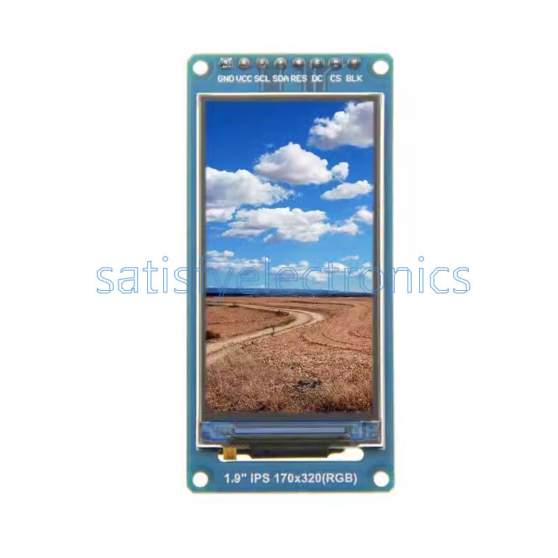 1.9″ IPS Full Angle TFT LCD Color Screen Module SPI Serial Port 170×320 ST7789