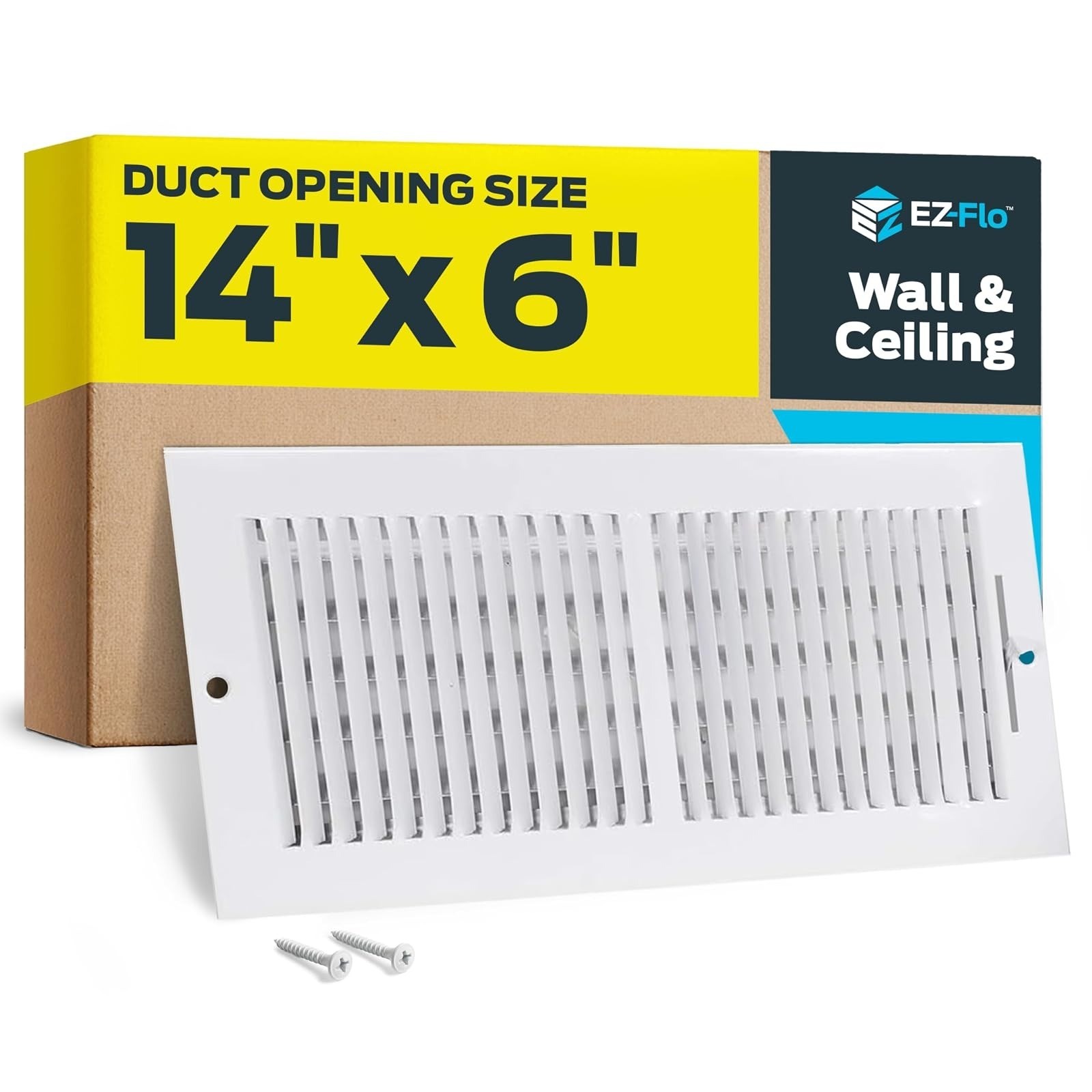 EZ-FLO 10 x 4 in HVAC Vent Cover Wall Ceiling Steel Register White