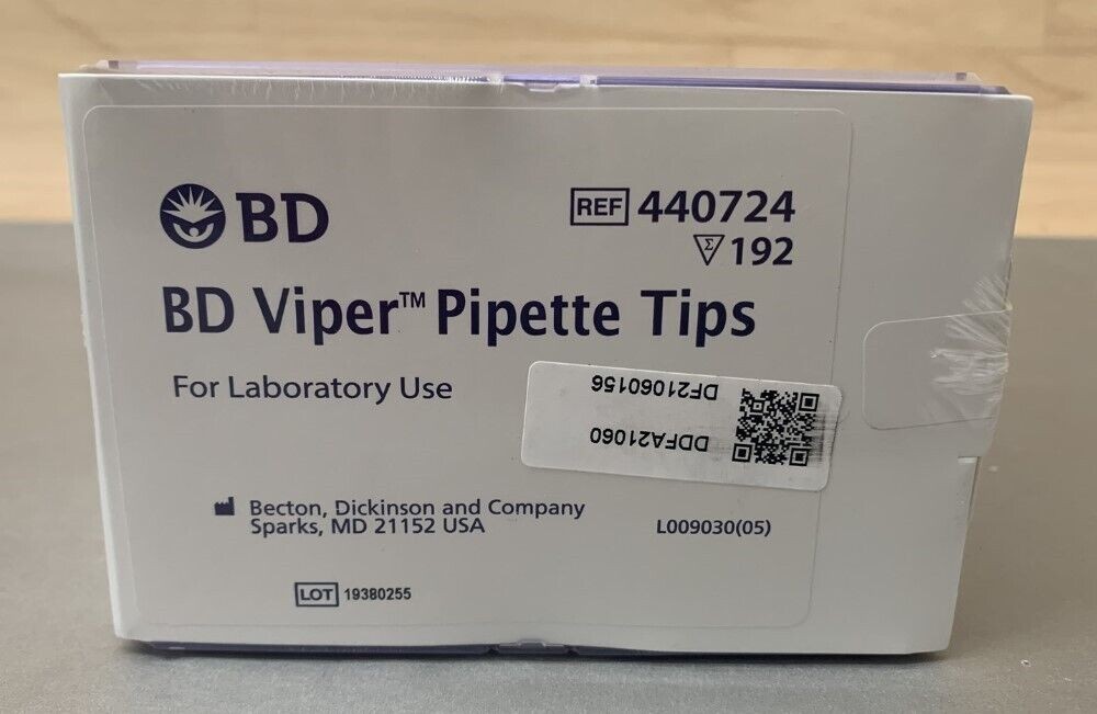 Full Case Becton Dickinson 440724 Viper Pipette Tips 30 Boxes / 5760 Total Tips