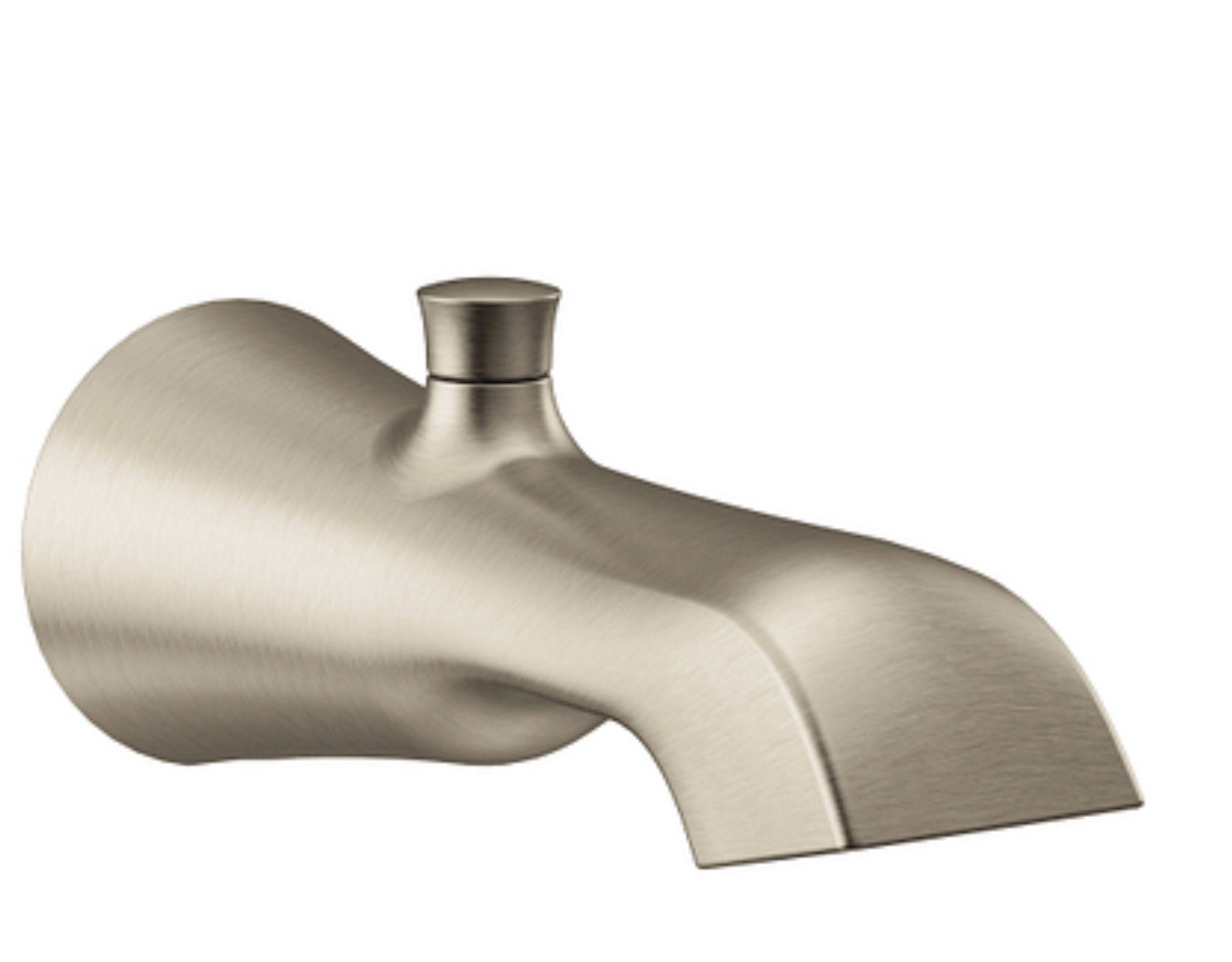 Moen Flara Diverter Tub Spout 8.125 In. Slip Fit Brushed Nickel