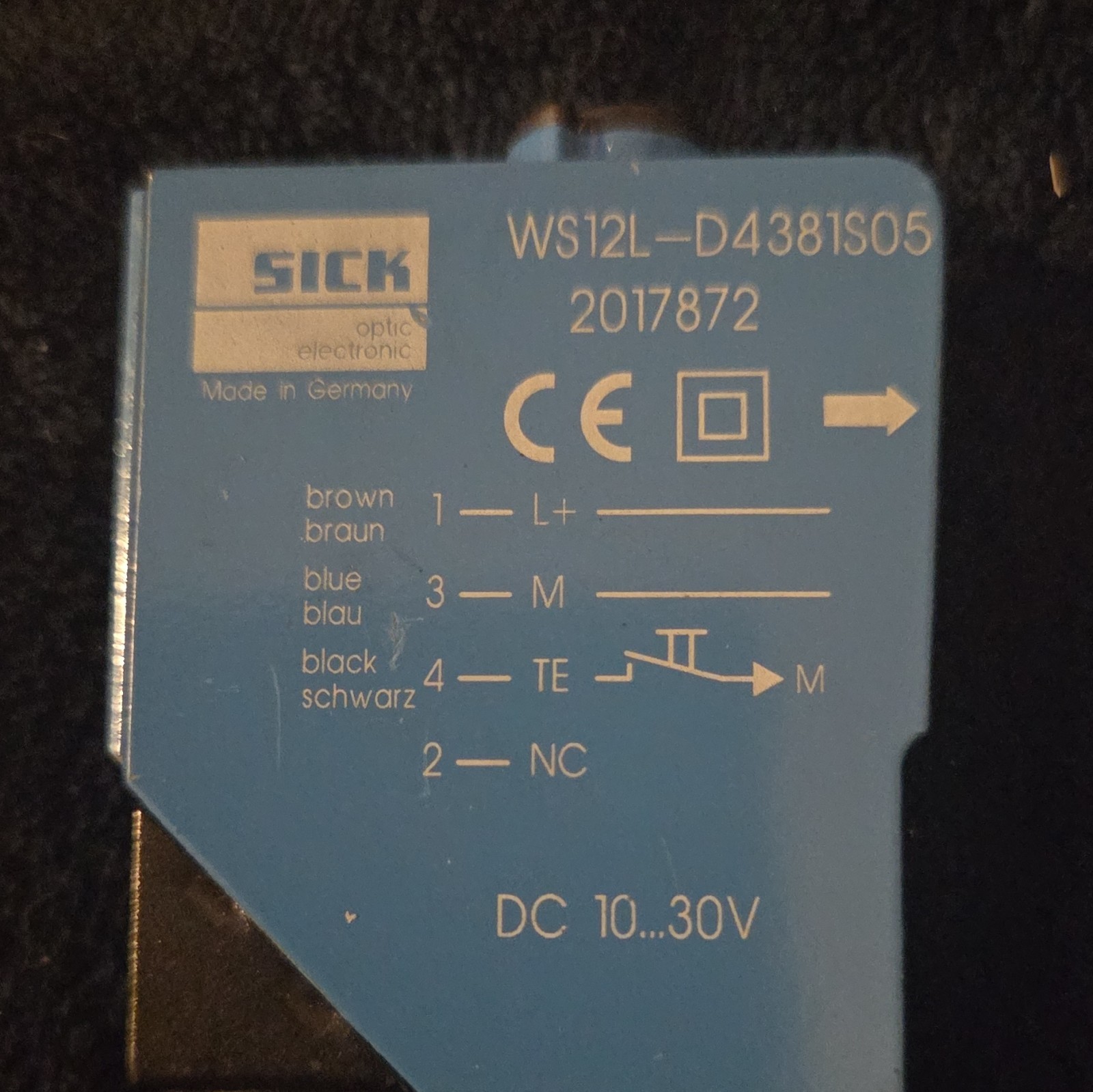 SICK WS12L-D4381S05 Photoelectric Laser Sensor 10-30V DC Digital SPST