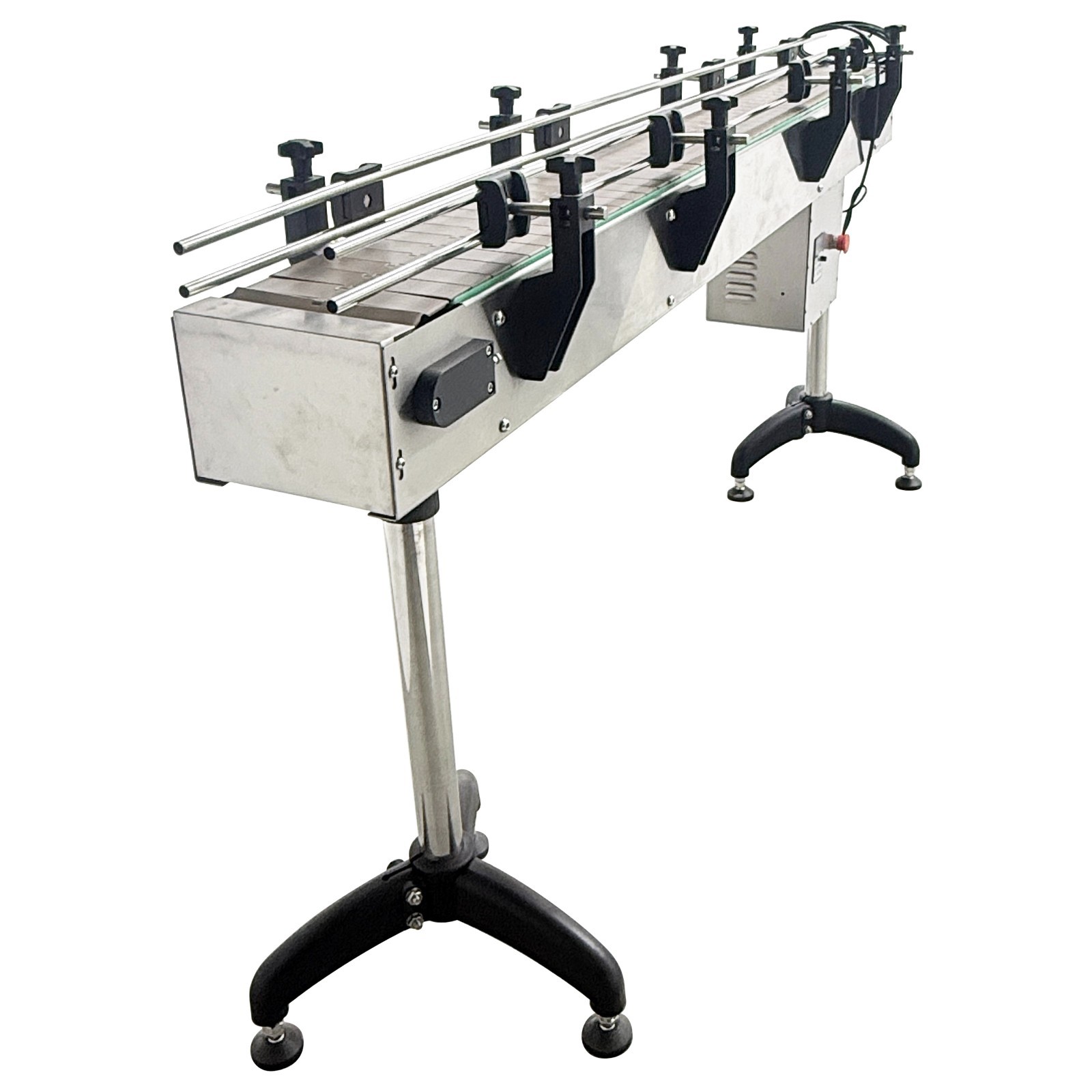 Small Assembly Line Conveyor Belt 77.95in Length 7.75in Width Adjustable Speed