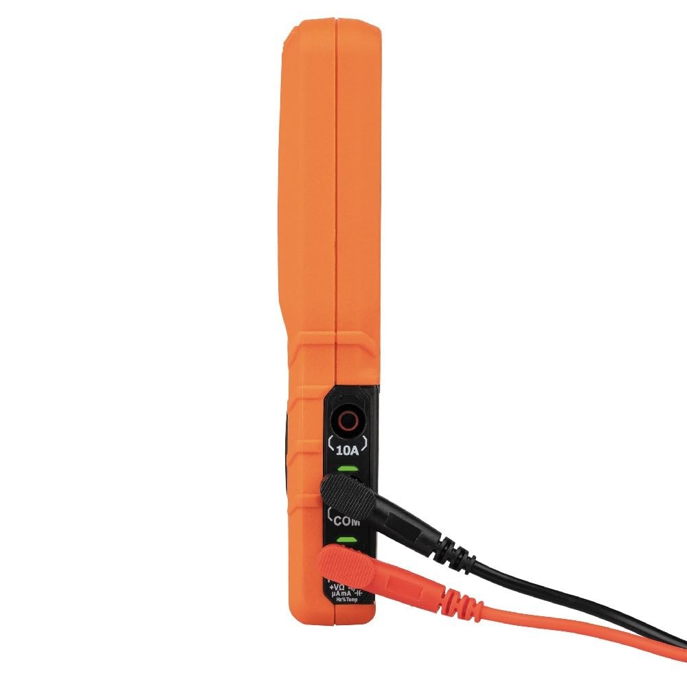 Slim Digital Multimeter with Reverse Contrast Display, Auto-Ranging TRMS, 600V A