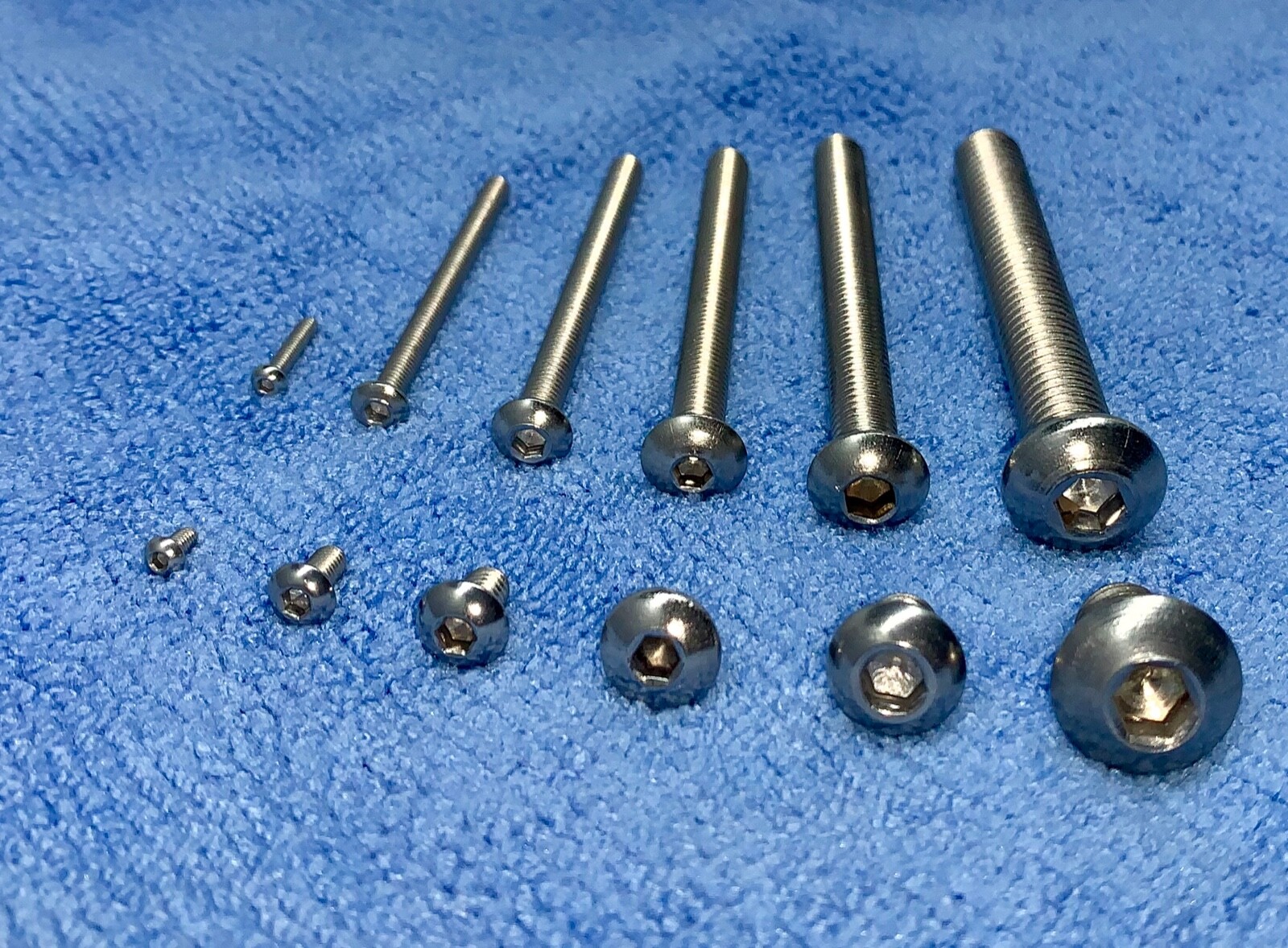 Stainless Steel Button Socket Head Screws ISO 7380 Metric M2 M3 M4 M5 M6 & M8