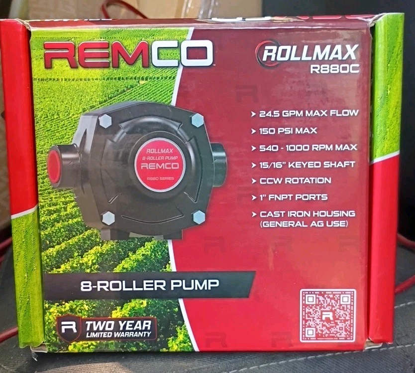 Remco Water Pump. Rollmax R880c 150psi Max 24.5 GPM CCW Rot 540-1000 Rpm