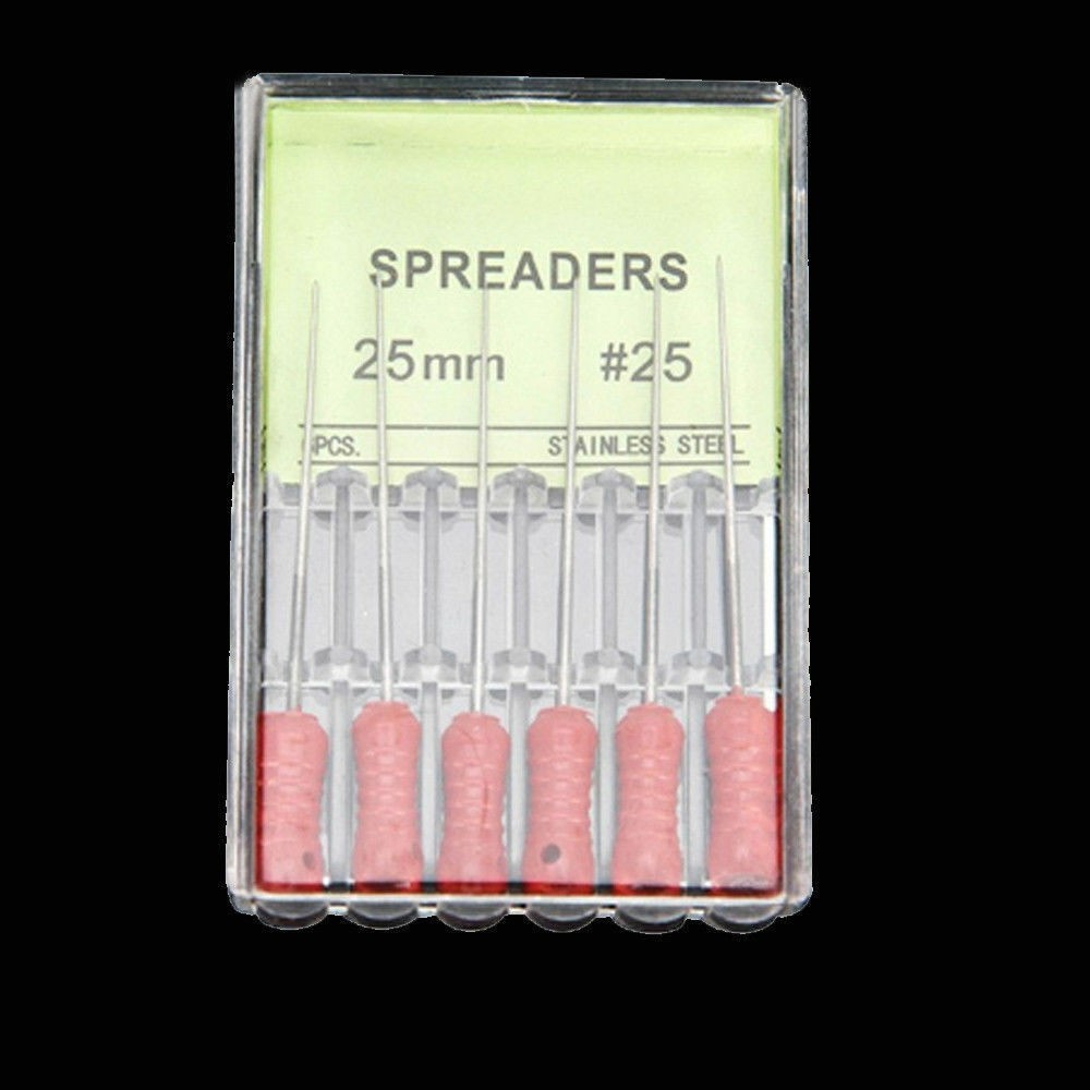 Dental Endo Finger Spreader 21/25mm,Root Canal Files Hand Use Assorted 6/Box