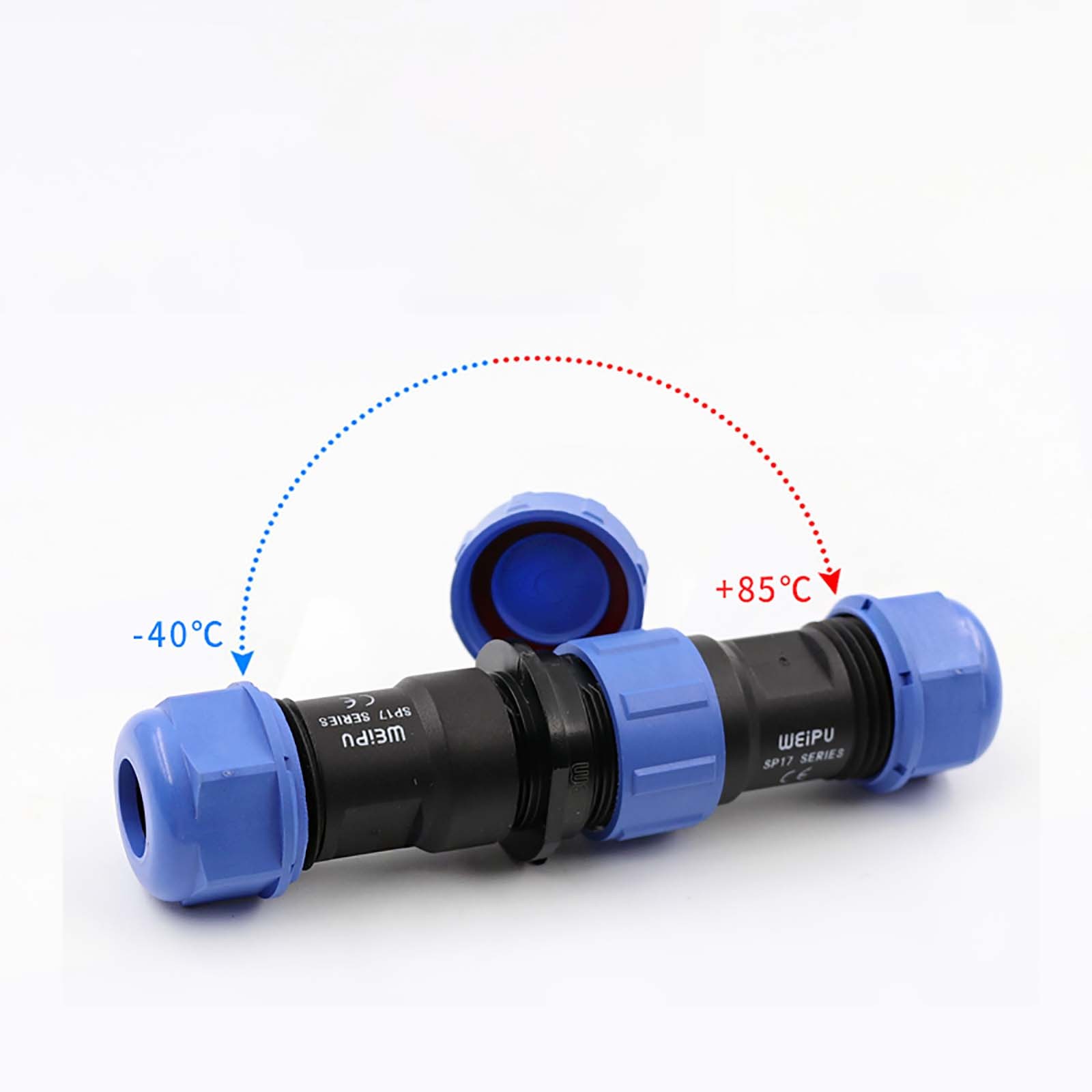 2 – 10 Pin IP68 Waterproof Inline Cable Coupler Plug Socket Connector SP17