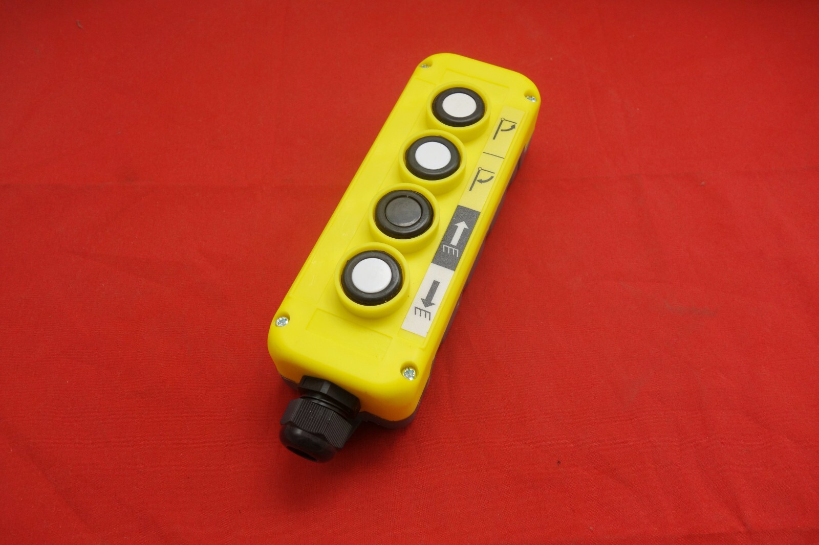 1x Remote Hoist And Crane Pendant Control Station T-3 Rainproof 4 Buttons Hand