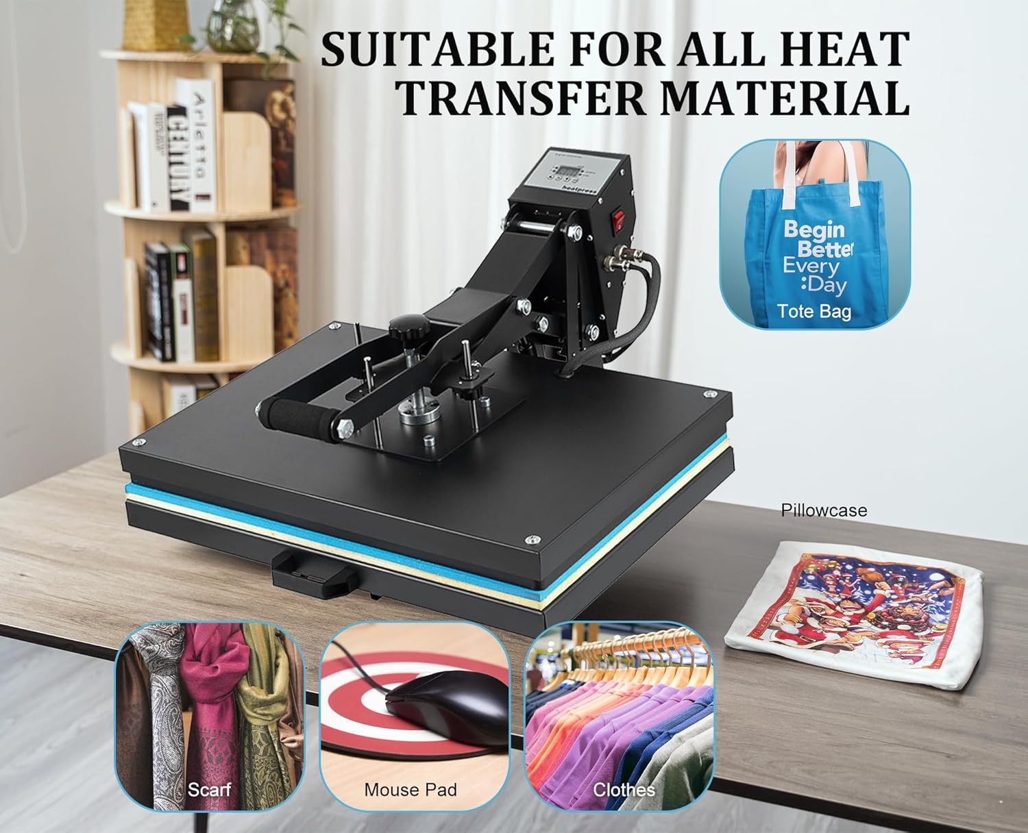 16″ x 24″ Clamshell Heat Press Machine for T-Shirt Digital Transfer Sublimation