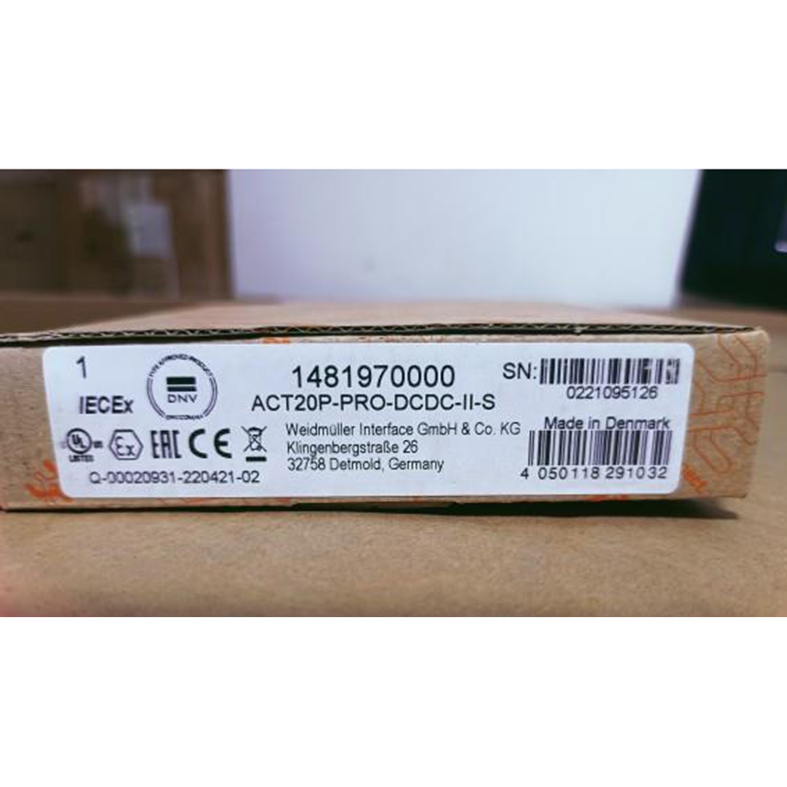 1PCS New Weidmuller signal isolator 1481970000 ACT20P-PRO-DCDC-II-S In Box#QW