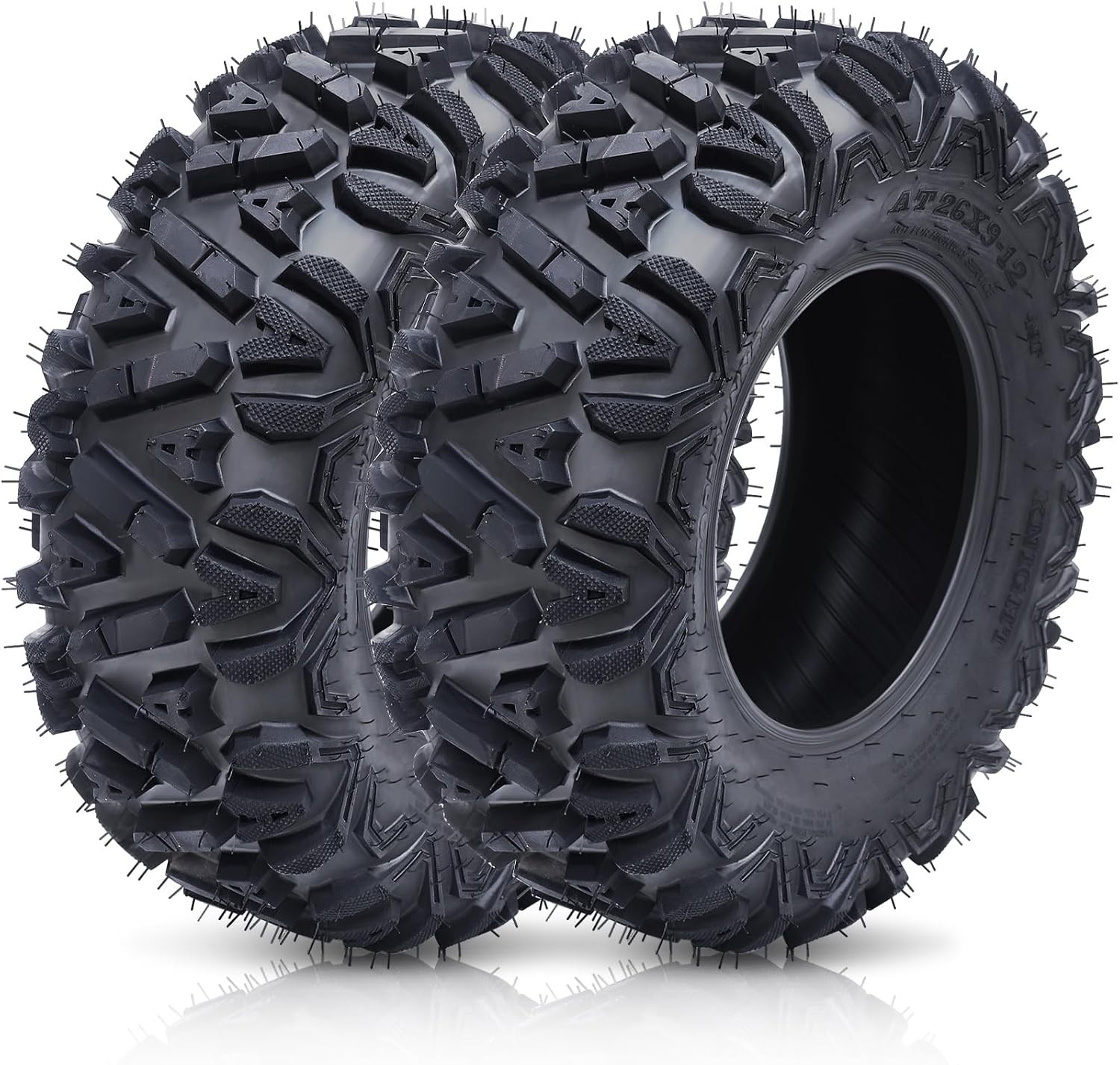 Quality All-Terrain ATV/UTV Tire Set 26×9-12,6PR Tubeless, Off-Road Mud Trail
