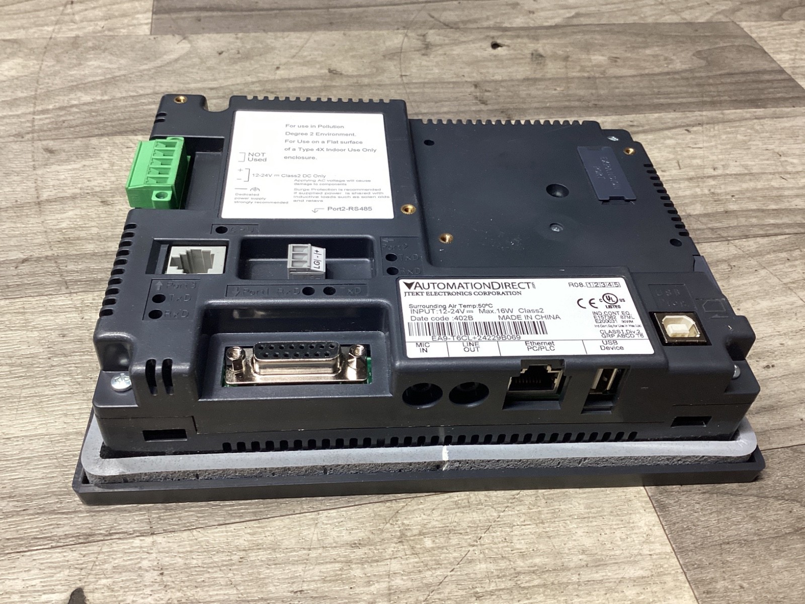 AutomationDirect 8” Touchscreen EA9-T6CL+24229B069 #107A166PR2