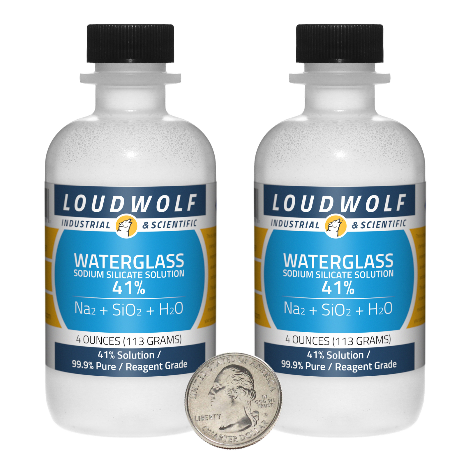 Sodium Silicate / 8 Ounces / 2 Bottles / 99.9% Pure Reagent Grade / 41% Solution