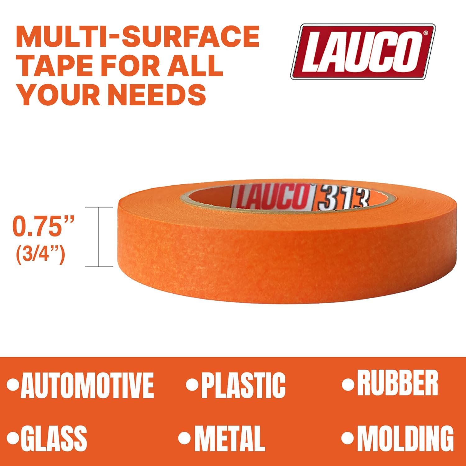 LAUCO Orange Automotive Refinishing Masking Tape – Autobody Painter’s Tape,
