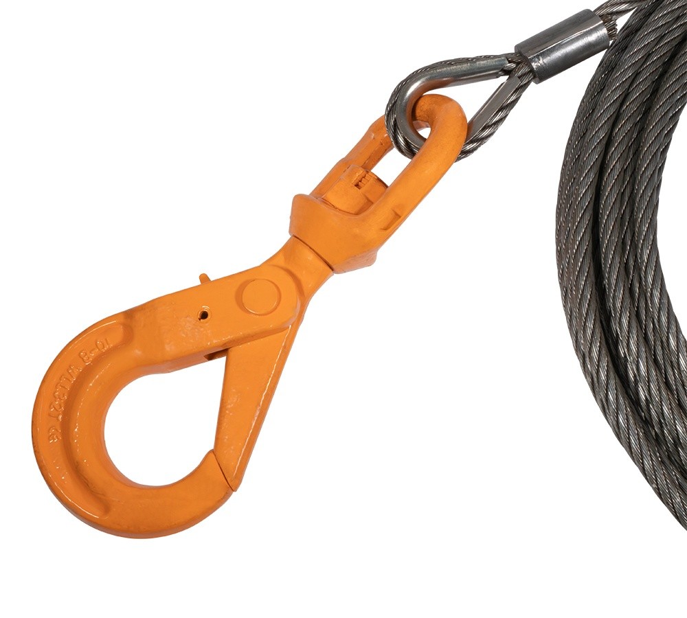 1/2″ x 75′-150′ Wire Rope Steel Winch Cable with Locking Swivel Hook