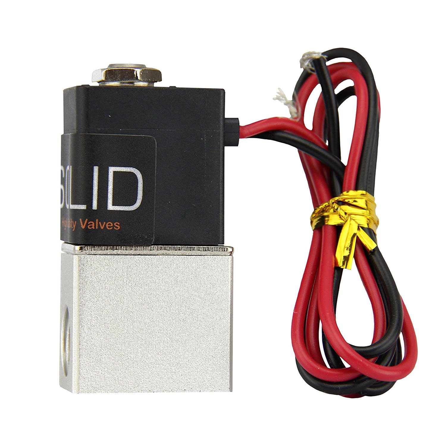 U.S. Solid 1/4″ Pneumatic Electric Solenoid Valve 2 Way 2 Port DC 12V, Air Water