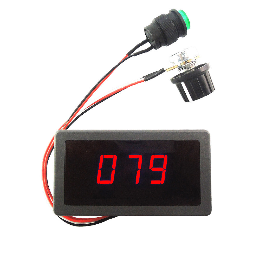 DC 6V 12V 24V PWM Motor Speed Controller Red Digital LED Display Regulator 8A