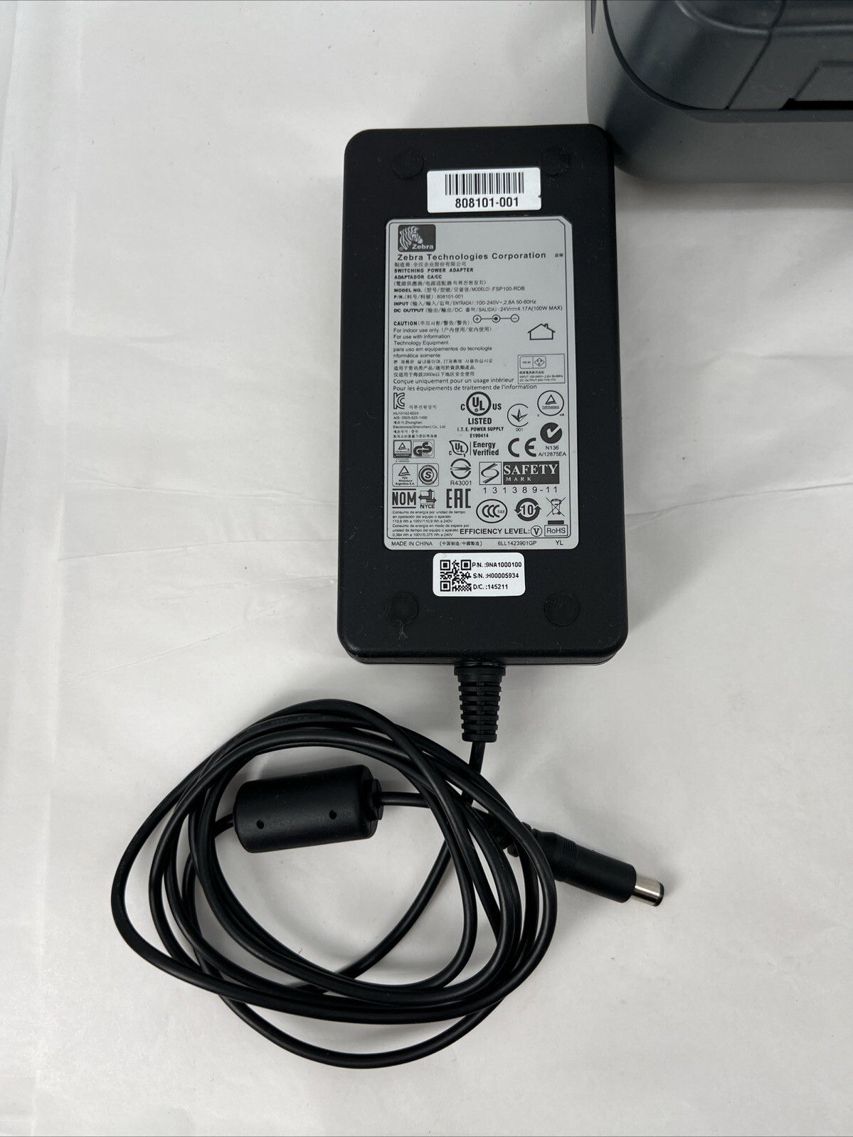 Zebra GX420t 200 DPI Thermal Shipping Label Printer w/ Power Supply (Tested)